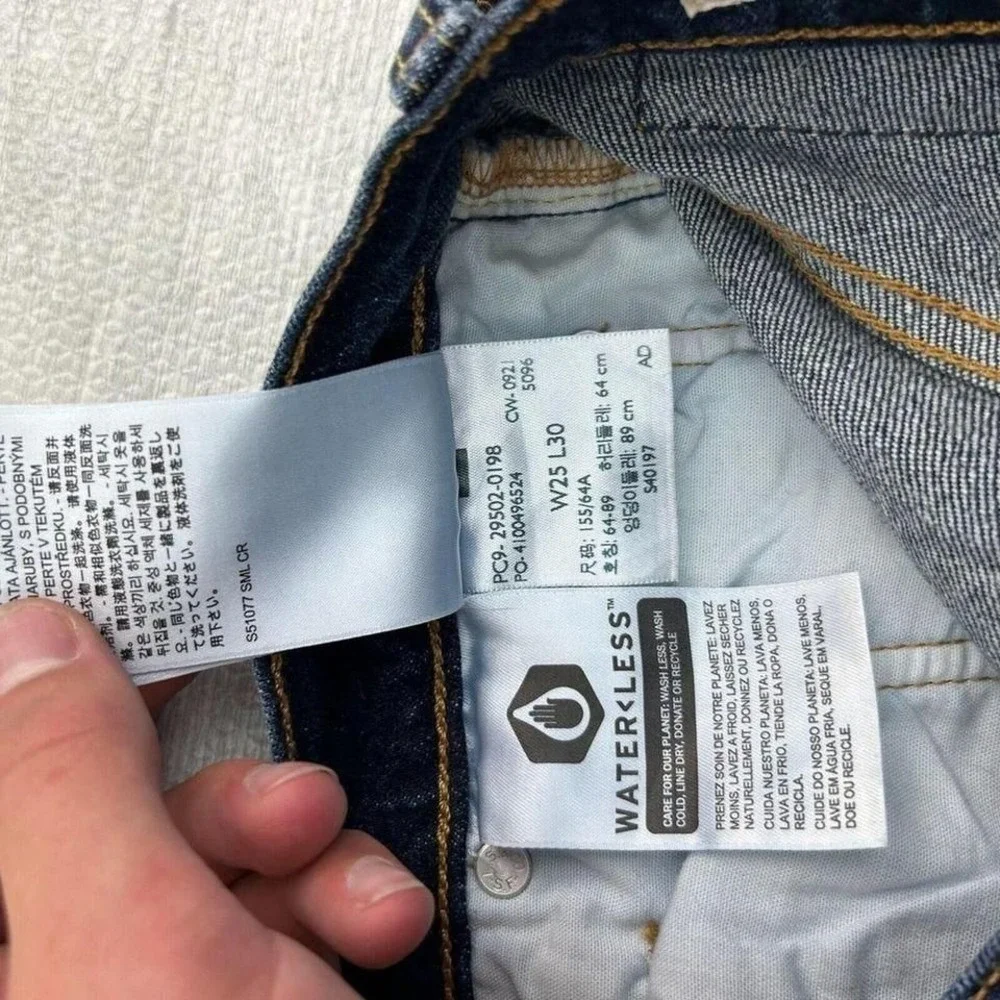 Levi's Premium 501 Jeans Mens 25x30 Dark Wash Denim Big E Regular Straight Pants